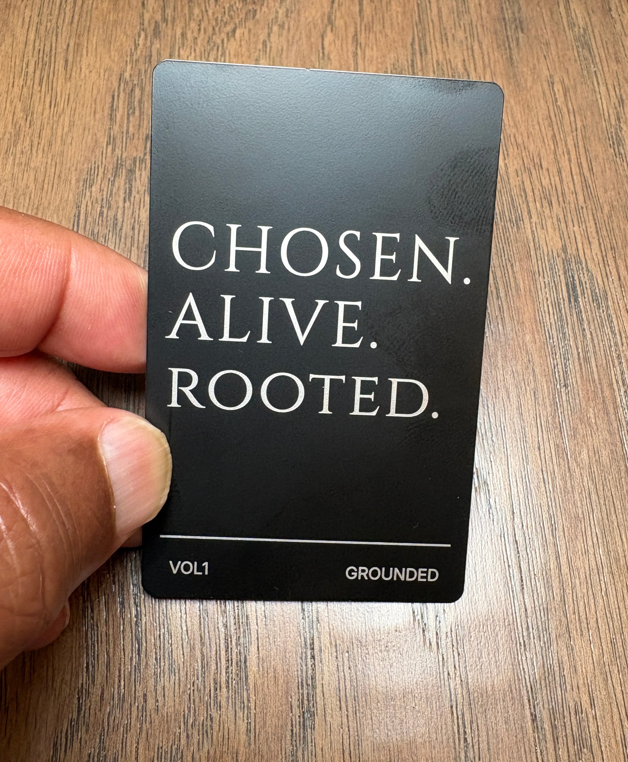 Rooted Founders Card — Chosen. Alive. Rooted.